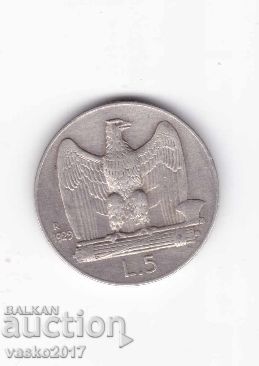 5 Lire - Italia 1929