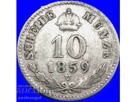 10 κρόιτσερ 1859 Αυστρία για Ιταλία Βενετία V-Venice Βενετία
