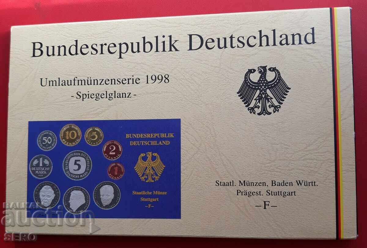 Германия-СЕТ 1998 F-Щутгарт-10 монети/1х5 марки,3х2 марки/