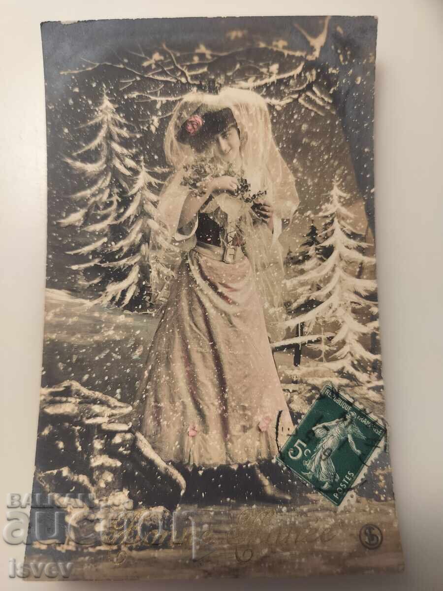 Δημοπρασία Παλιά γαλλική χριστουγεννιάτικη καρτ ποστάλ