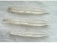 Glass pens for writing and drawing, for pen holder - 3 pcs