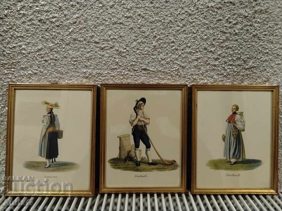 Διακοσμητικές ρετρό εκτυπώσεις – Ελβετικές λαϊκές φορεσιές