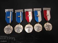 Σετ 5 ελβετικών μεταλλίων (1981-1985) – Faude Gippingen