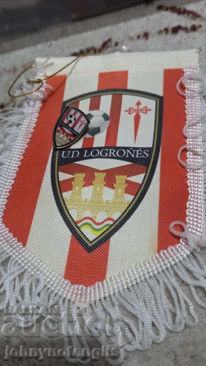 Футболна значка и флагче на Логронес - Испания