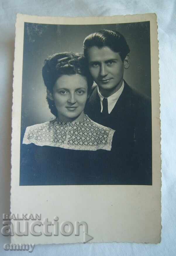Old photo 1951 - woman and man, Sofia