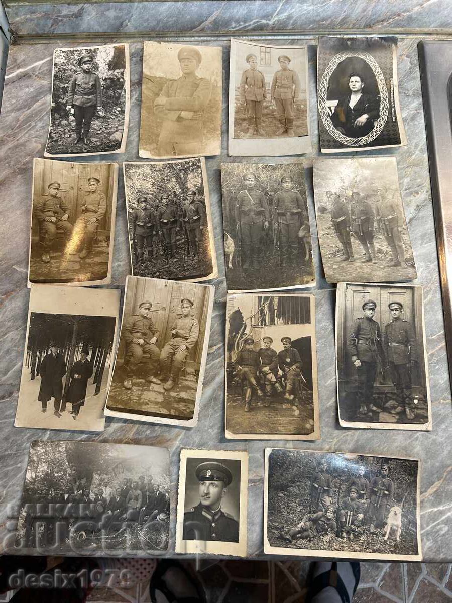 Стара фотография, военни картички