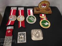8 αυθεντικά ελβετικά μετάλλια και πλακέτες σκοποβολής