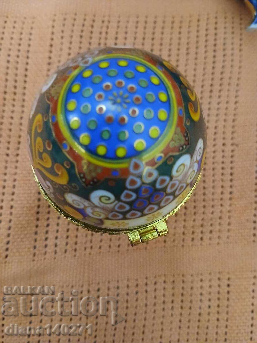 Cutie din porțelan în formă de ou, 10 cm - 6