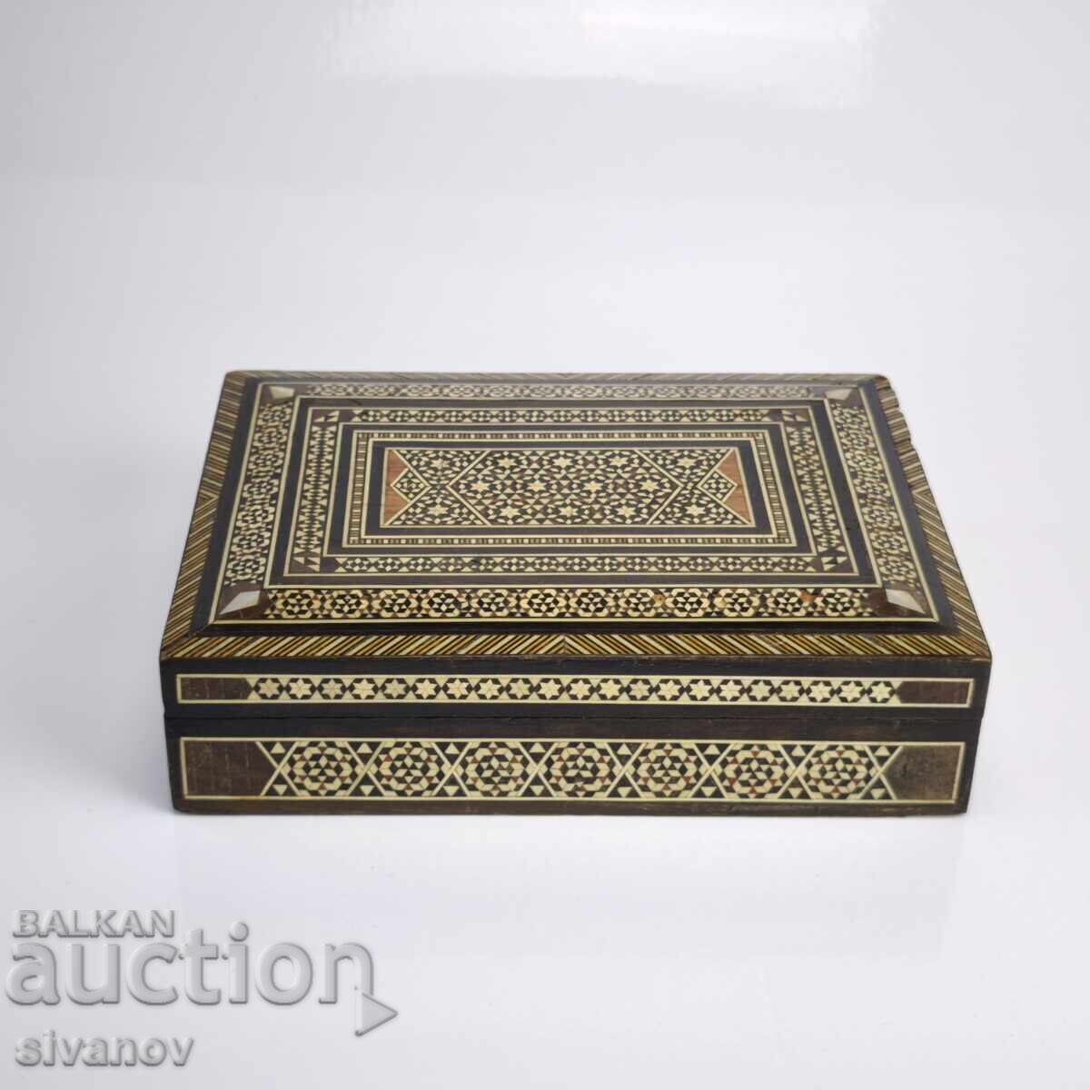 Cutie pentru bijuterii cu incrustații marqueterie Siria #6343