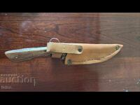 Cuțit de vânătoare handmade cu teacă