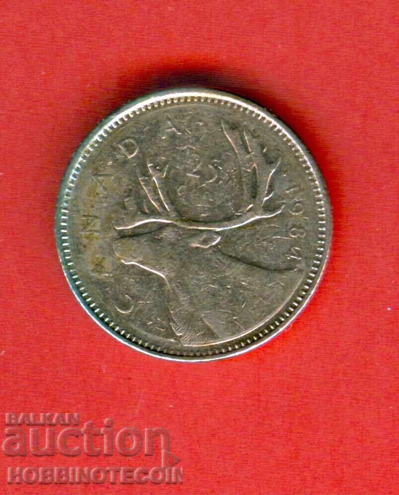CANADA 25 tsenta emisiya - issue 1984 - Mlada Kraljica