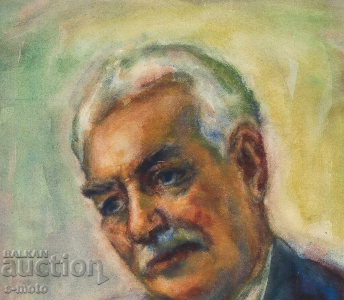 Παράδοση Ακουαρέλα ανδρικό πορτρέτο