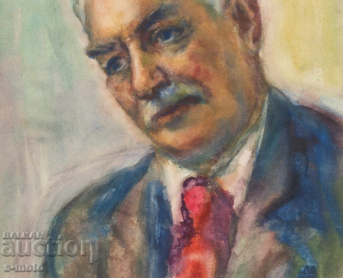 Ακουαρέλα ανδρικό πορτρέτο - 5