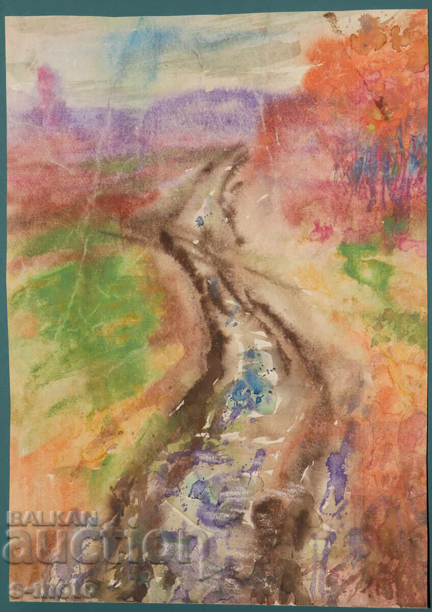 Tablou acuarelă peisaj de primăvară cu preț € 120.00 | 234.70 BGN