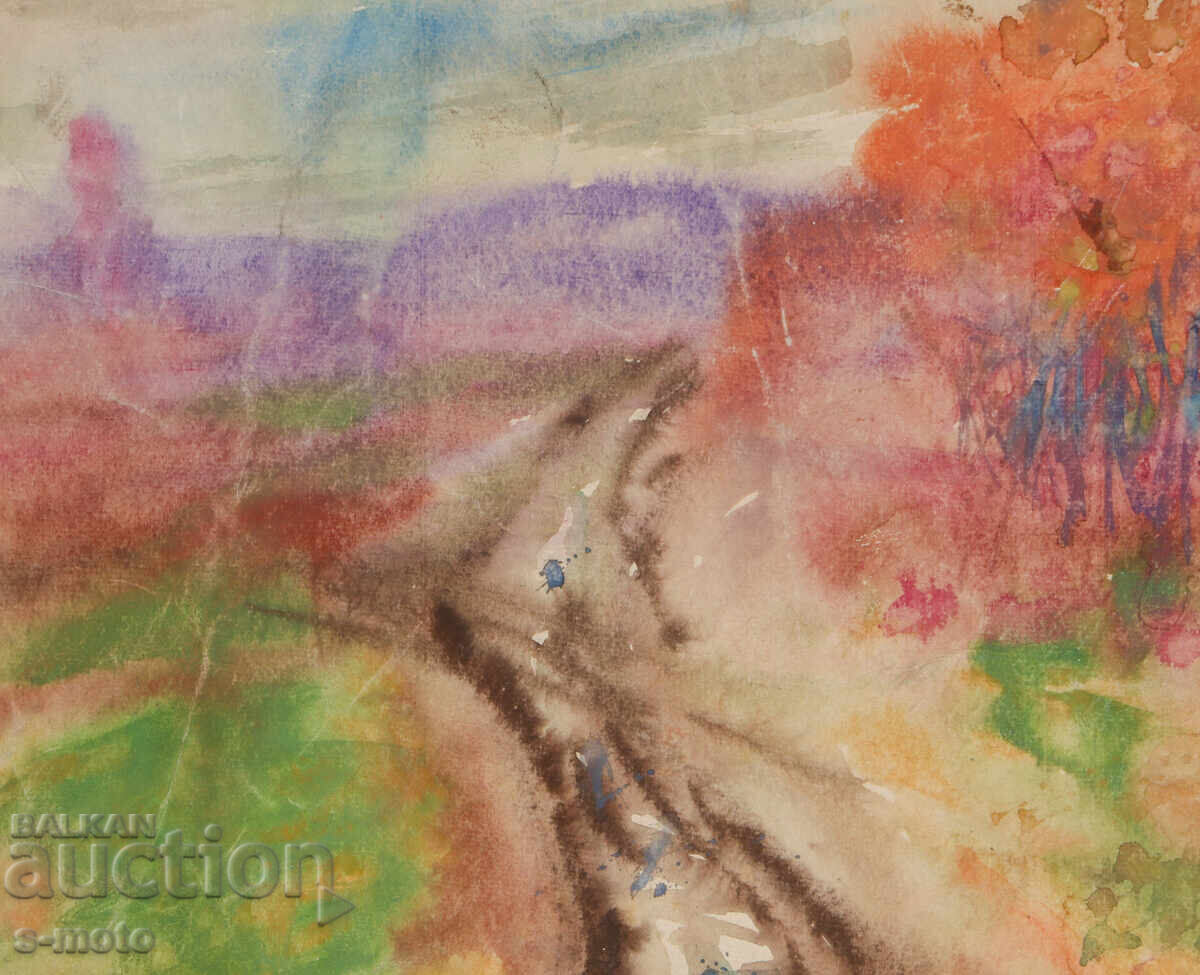 Livrarea Tablou acuarelă peisaj de primăvară