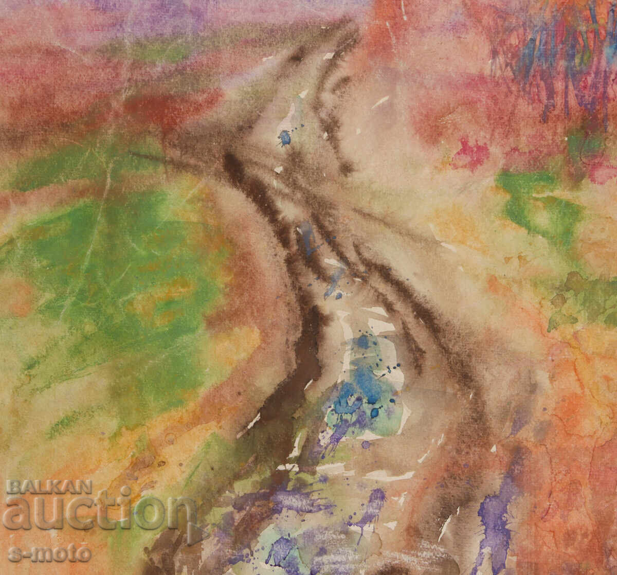 Tablou acuarelă peisaj de primăvară - 5