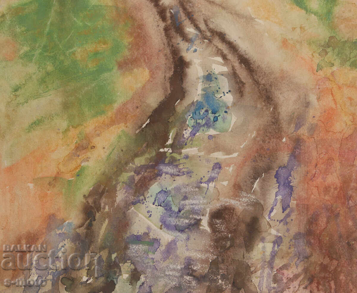 Tablou acuarelă peisaj de primăvară - 6