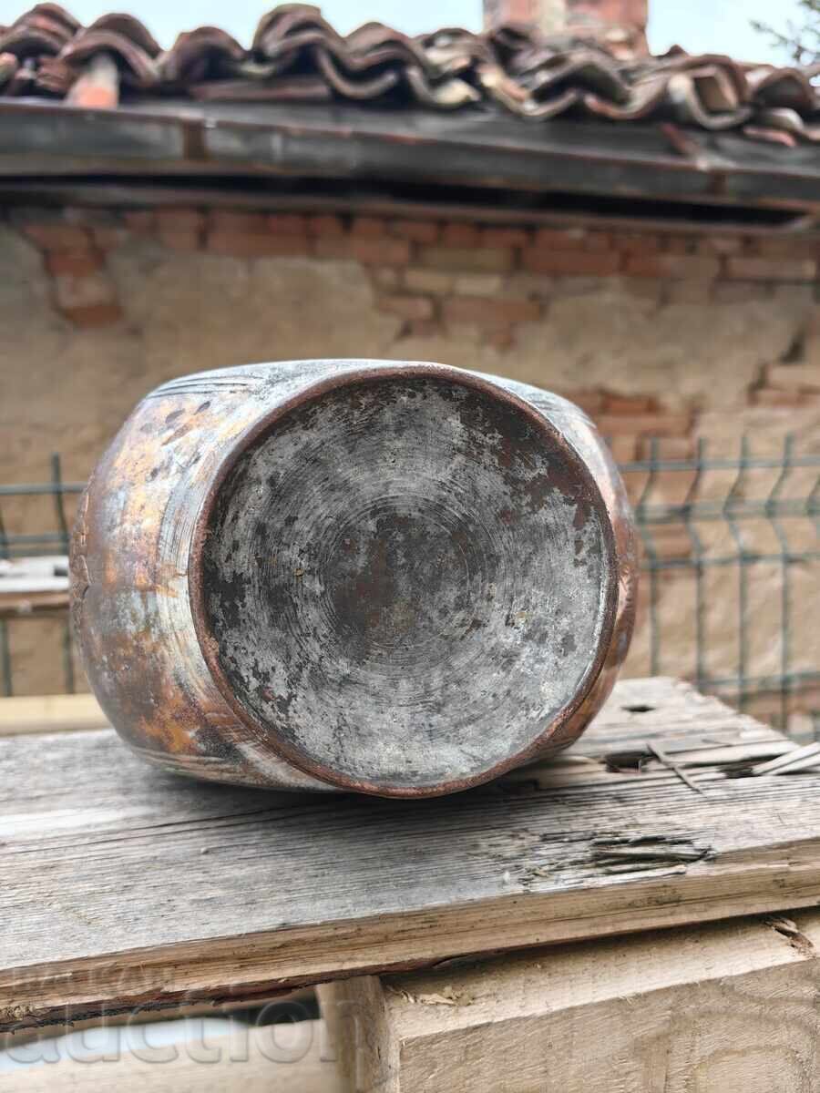 1.595 KG IBRIQ VECHI MARE MASIV DIN CUPRU CU GRAVURI BOGATE ZDR - 5