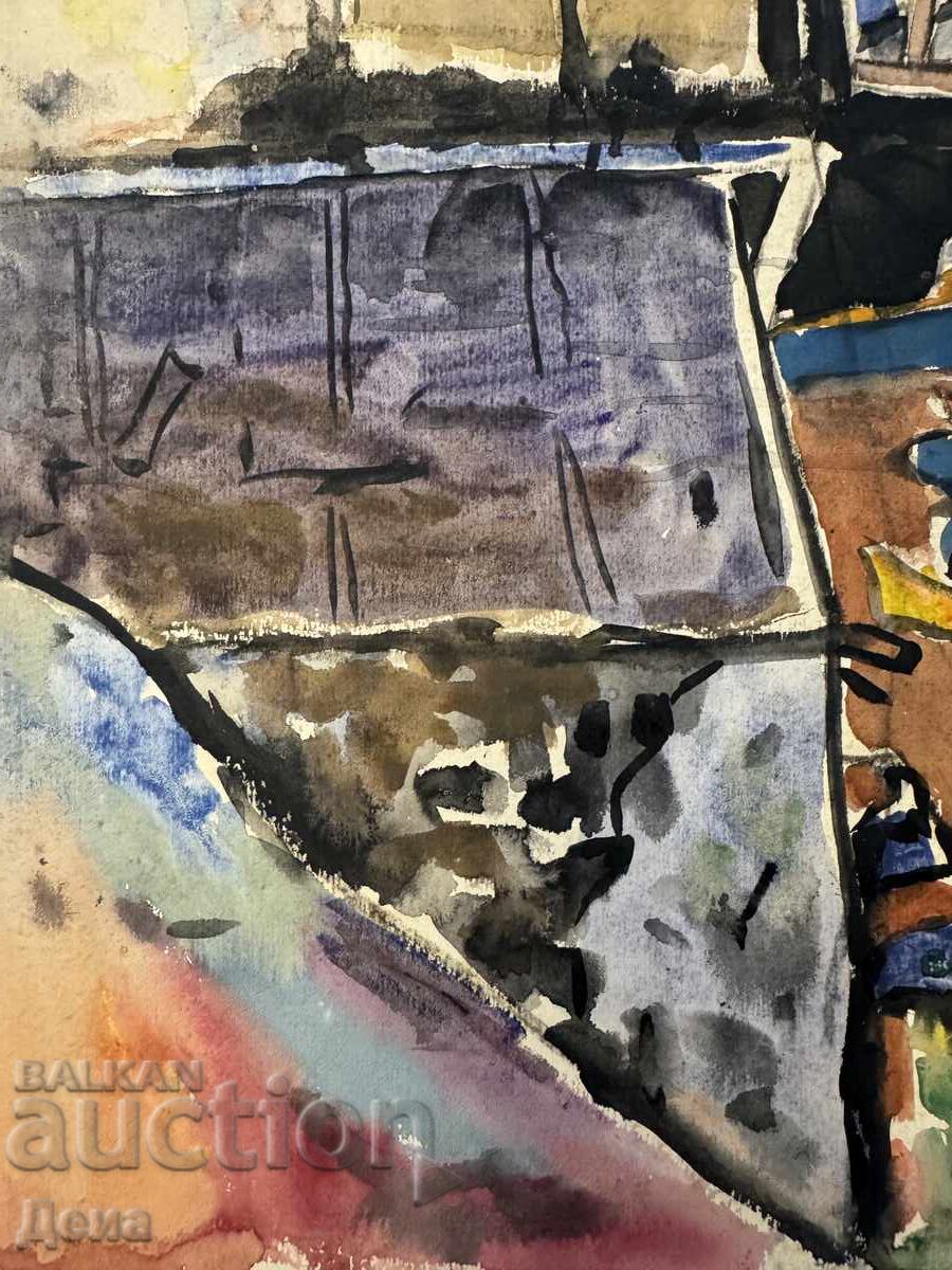 Licitație Acuarelă față-verso Pencho Balkanic Licitație Acuarelă față-verso Pencho Balkanic