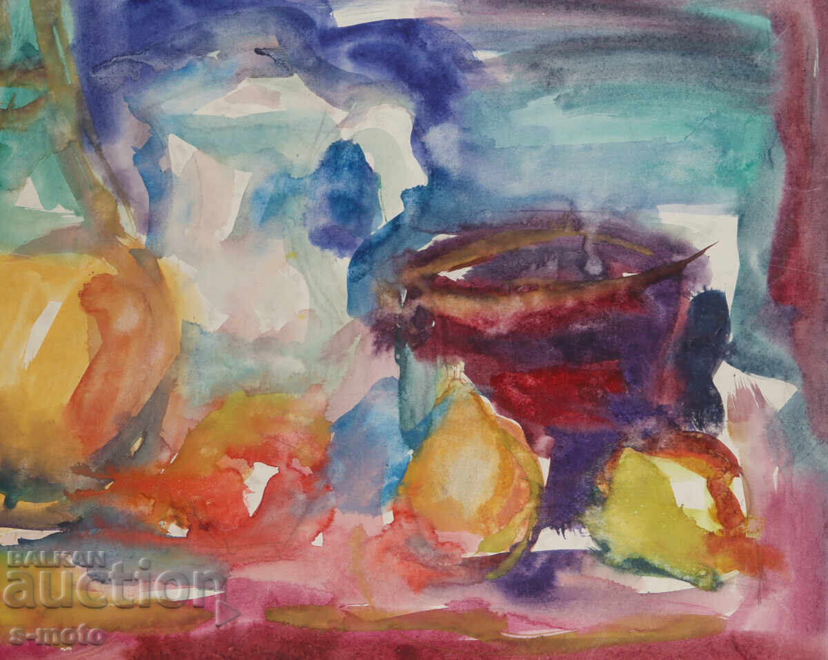 Pictură acuarelă natură moartă cu fructe - 5