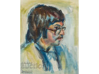 Kартина акварел мъжки портрет