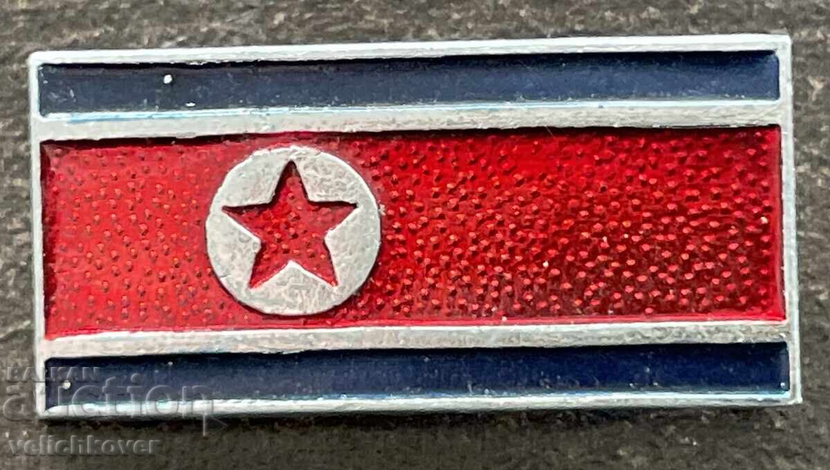 43076 Северна Корея знак с националният флаг на страната