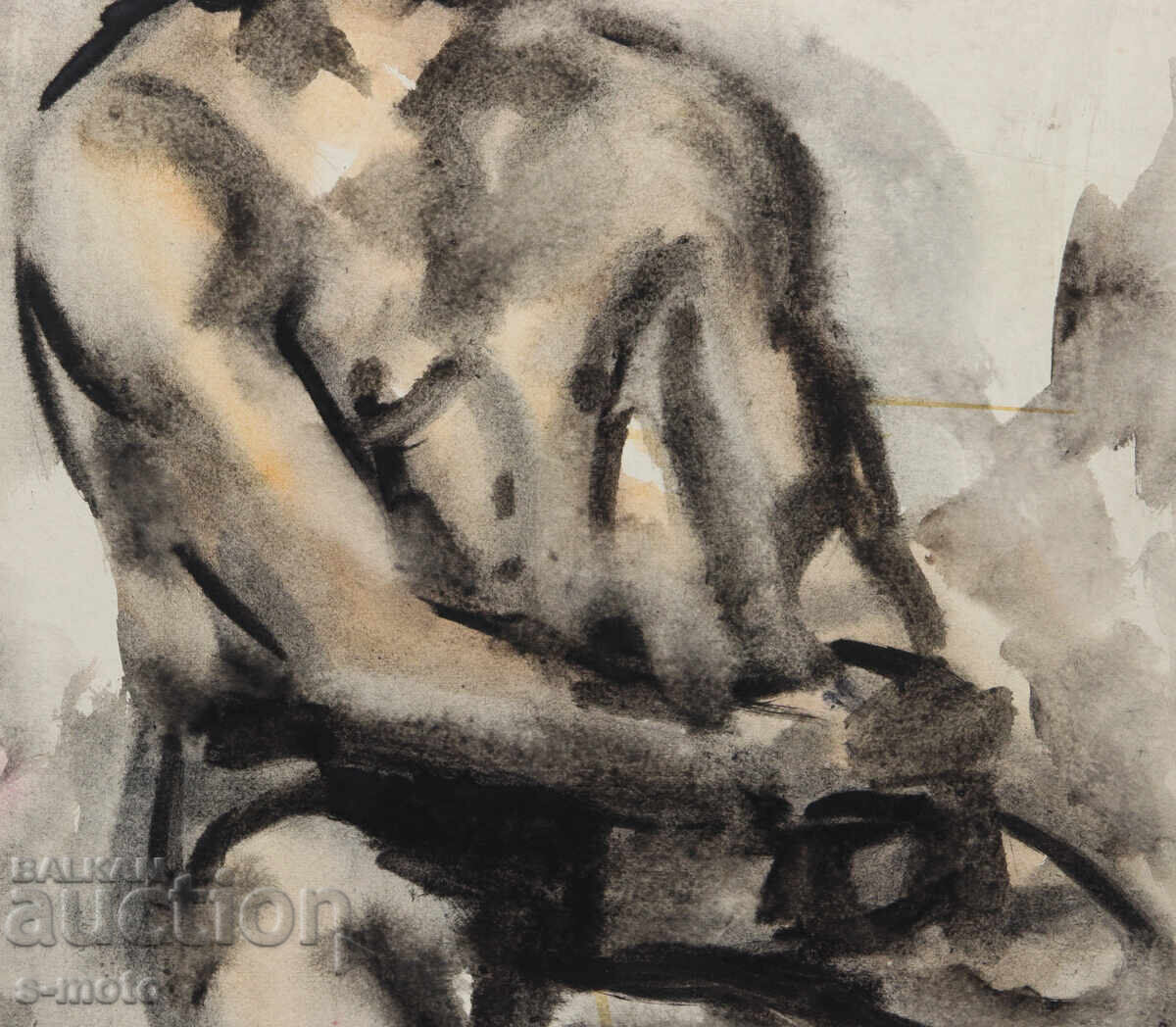 Kартина акварел мъжки портрет - 5