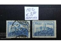 1923, Germania, Republica Weimar, cu timbru poștal