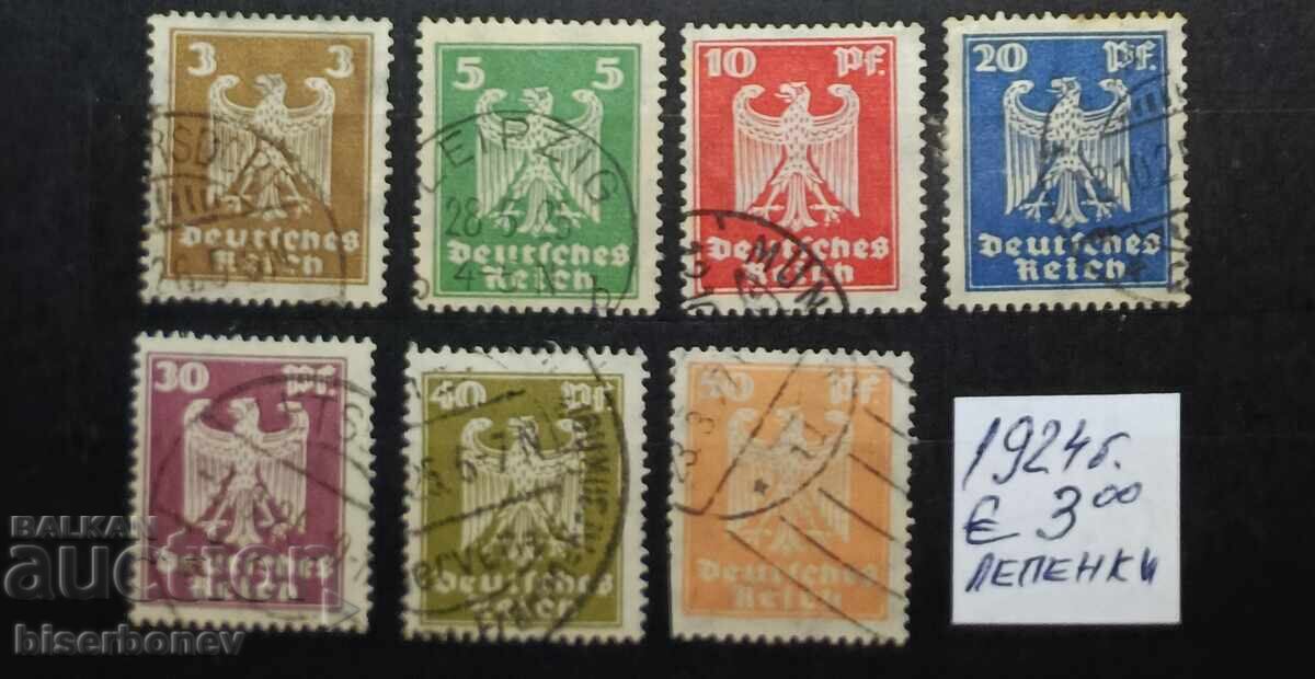 1924, Germania, Republica de la Weimar, cu timbre poștale