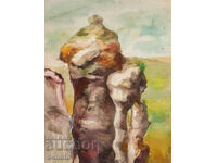 Kартина акварел пейзаж скали