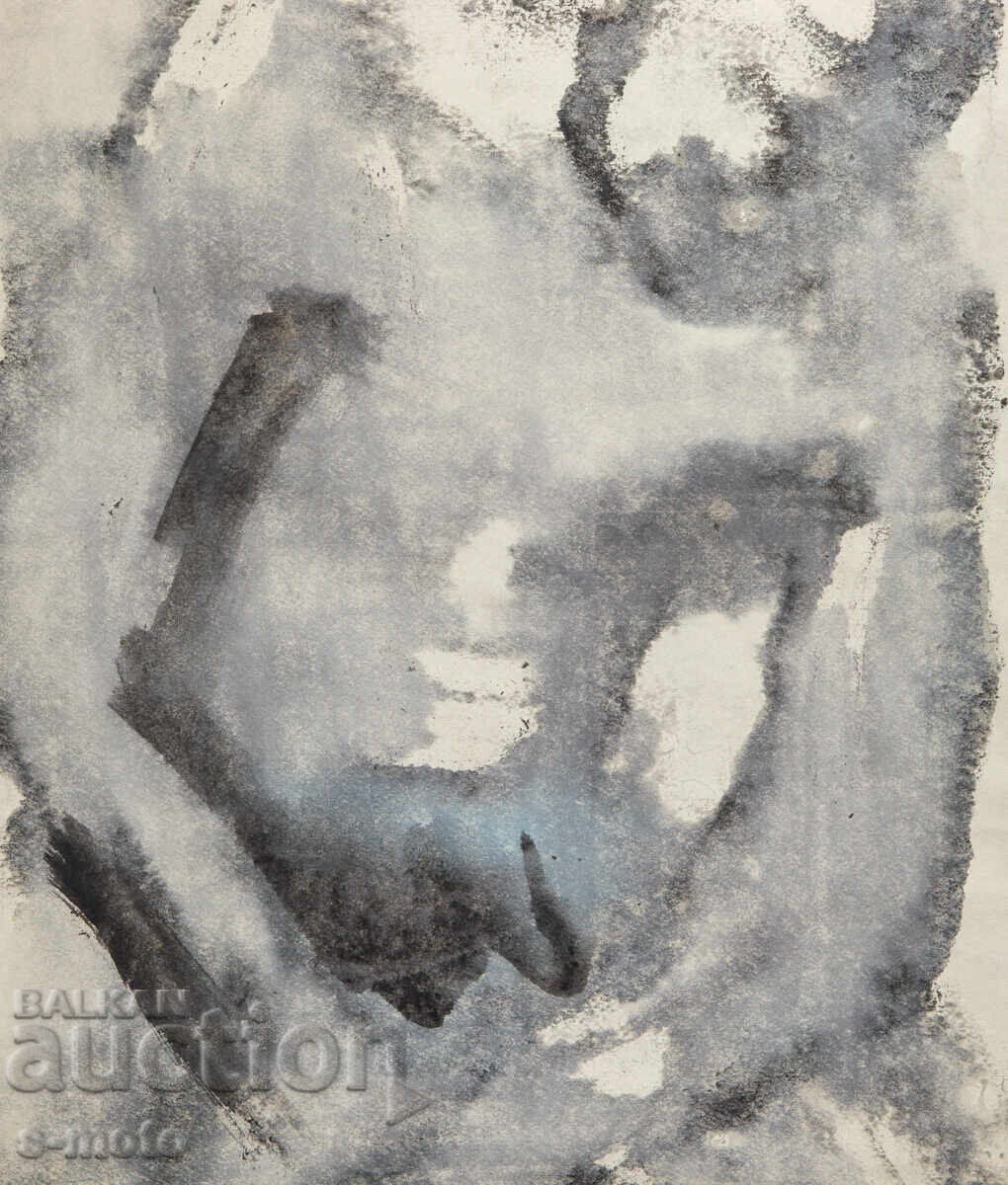 Πίνακας ακουαρέλα ανδρικό πορτρέτο γυμνό σώμα - 5