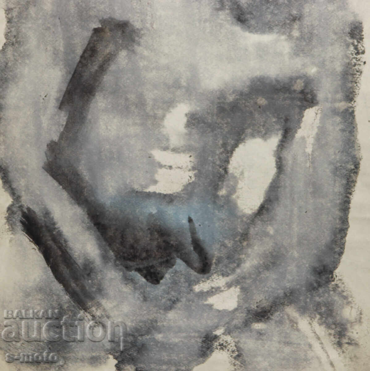 Πίνακας ακουαρέλα ανδρικό πορτρέτο γυμνό σώμα - 6