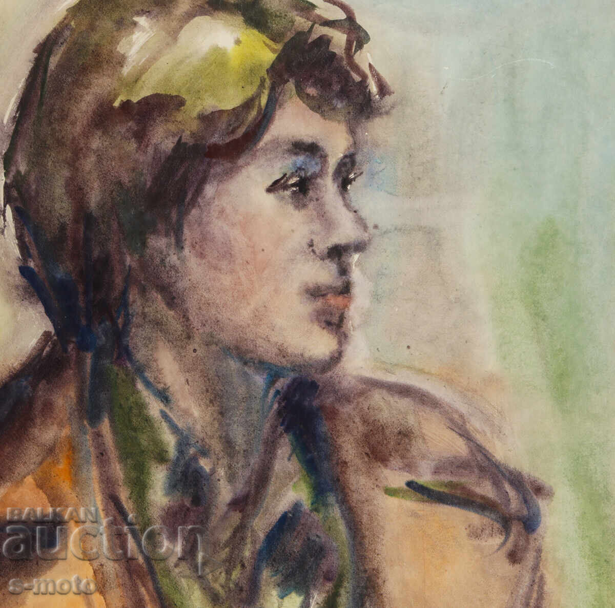 Watercolor painting, female portrait - 5