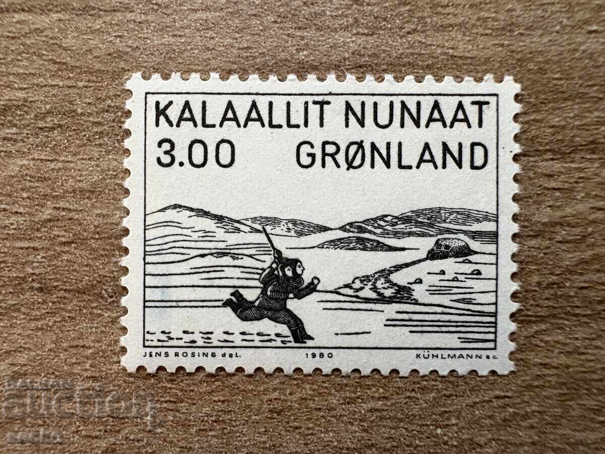 Groenlanda - Gravură pe lemn de Aaron din Kangik (1980) MNH