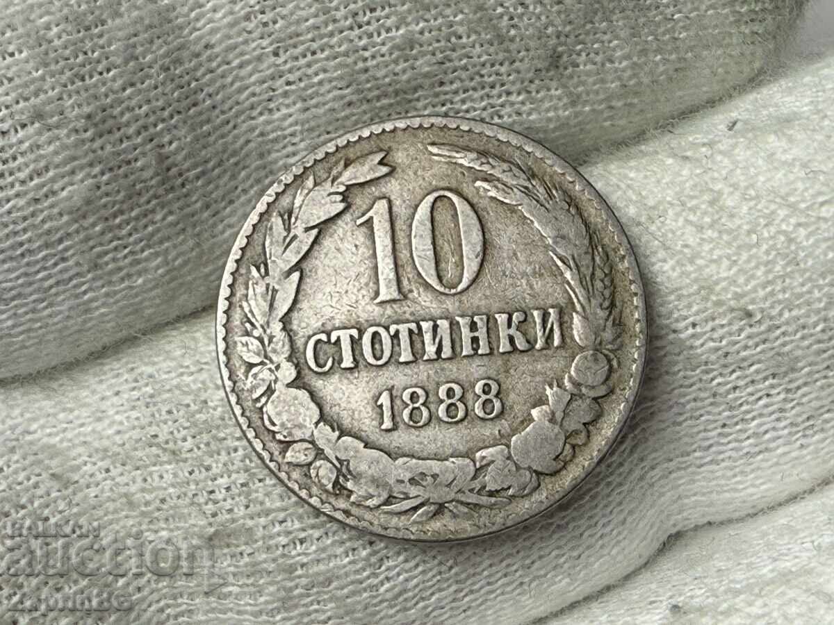 Regatul Bulgariei 10 stotinki 1888