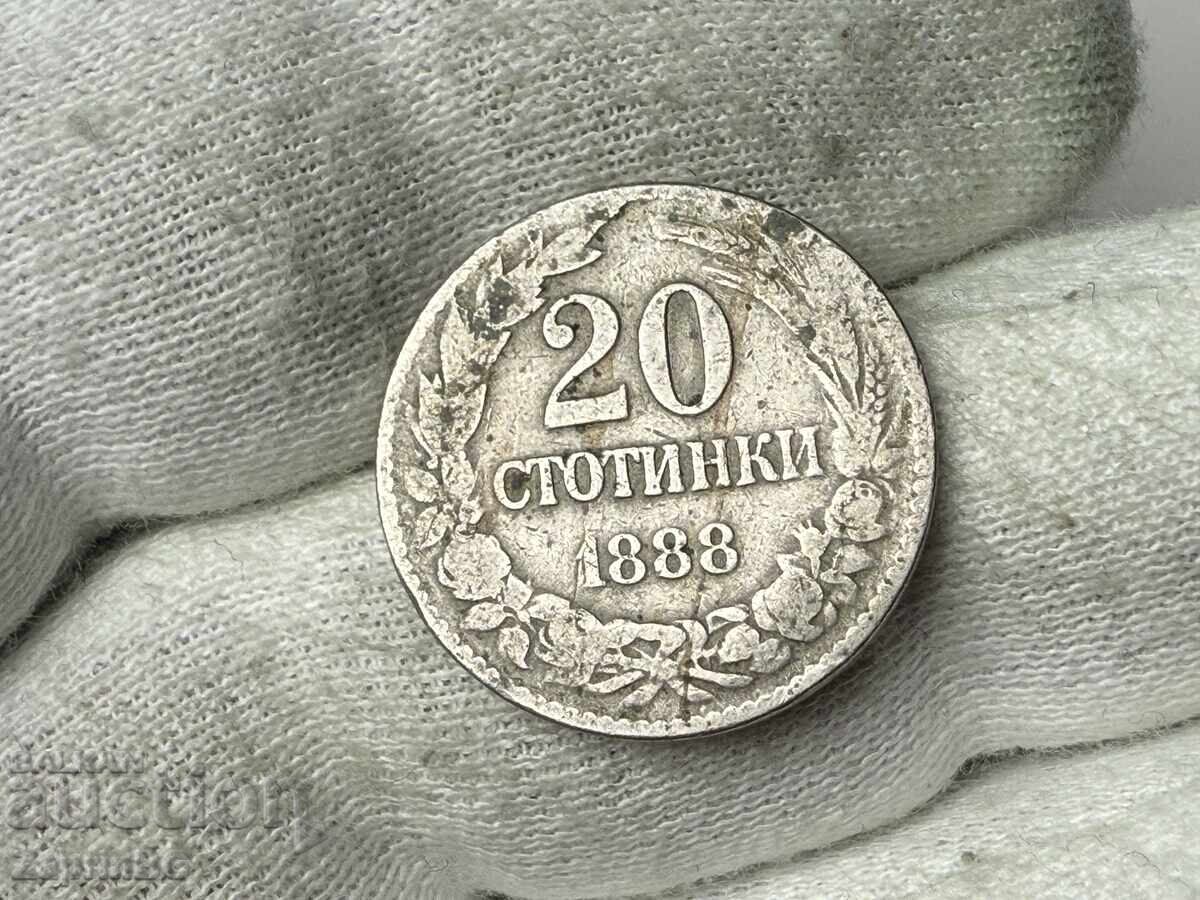 Regatul Bulgariei 20 de stotinki 1888