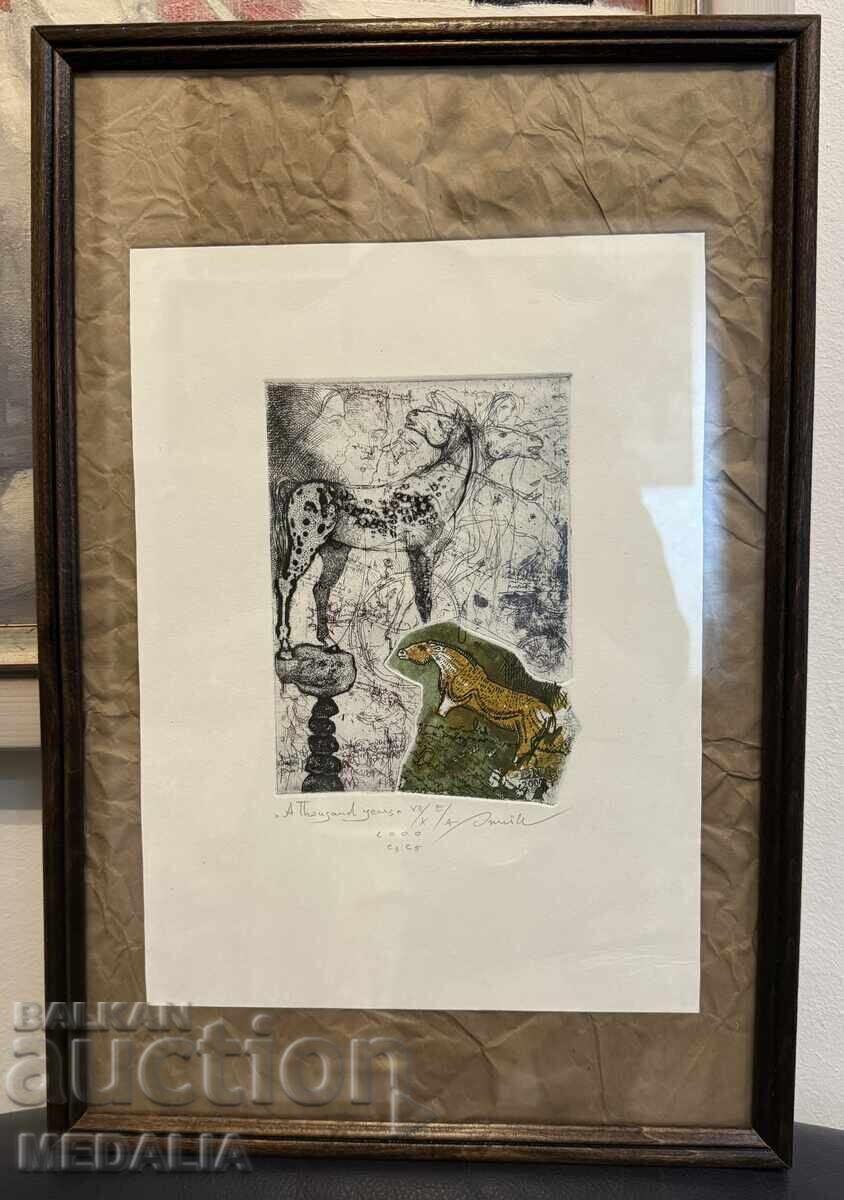 Grafică Onnik Karanfilyan - E/A - VII/X - semnată - înrămată