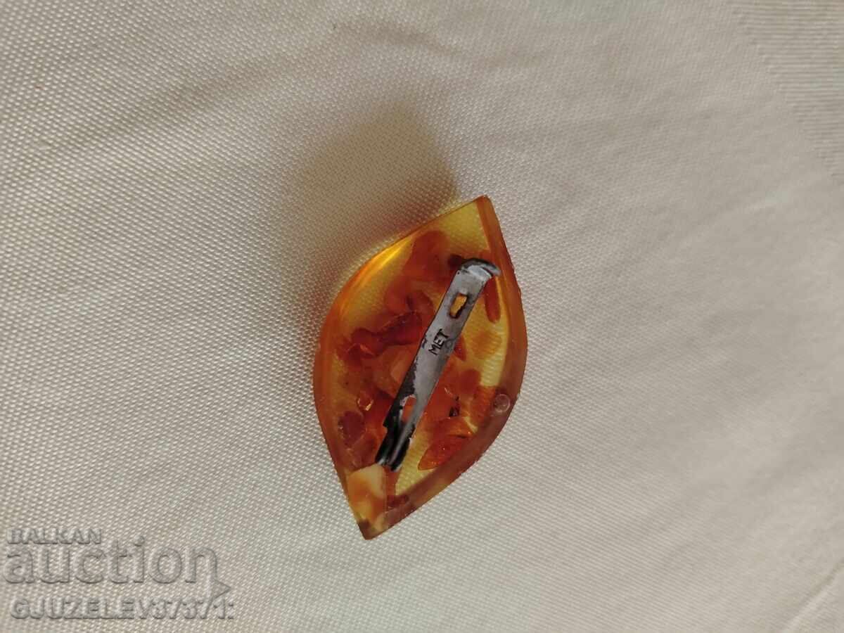 Broșă retro din chihlimbar rusesc, bijuterie vintage - 5 Broșă retro din chihlimbar rusesc, bijuterie vintage - 5