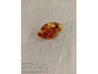 Broșă retro din chihlimbar rusesc, bijuterie vintage