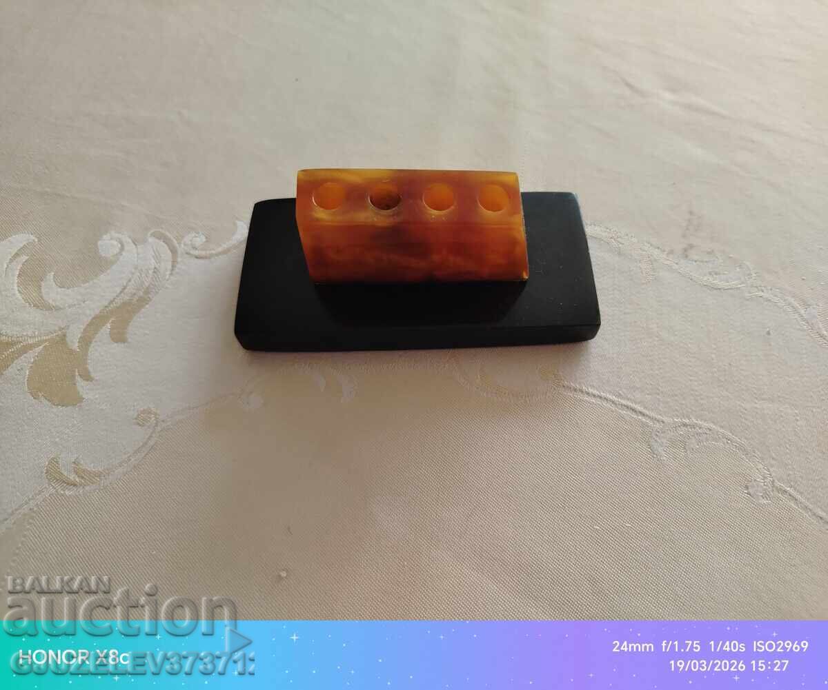 Suport pentru creioane din lavă topită cu bachelită de la mijlocul secolului - 6