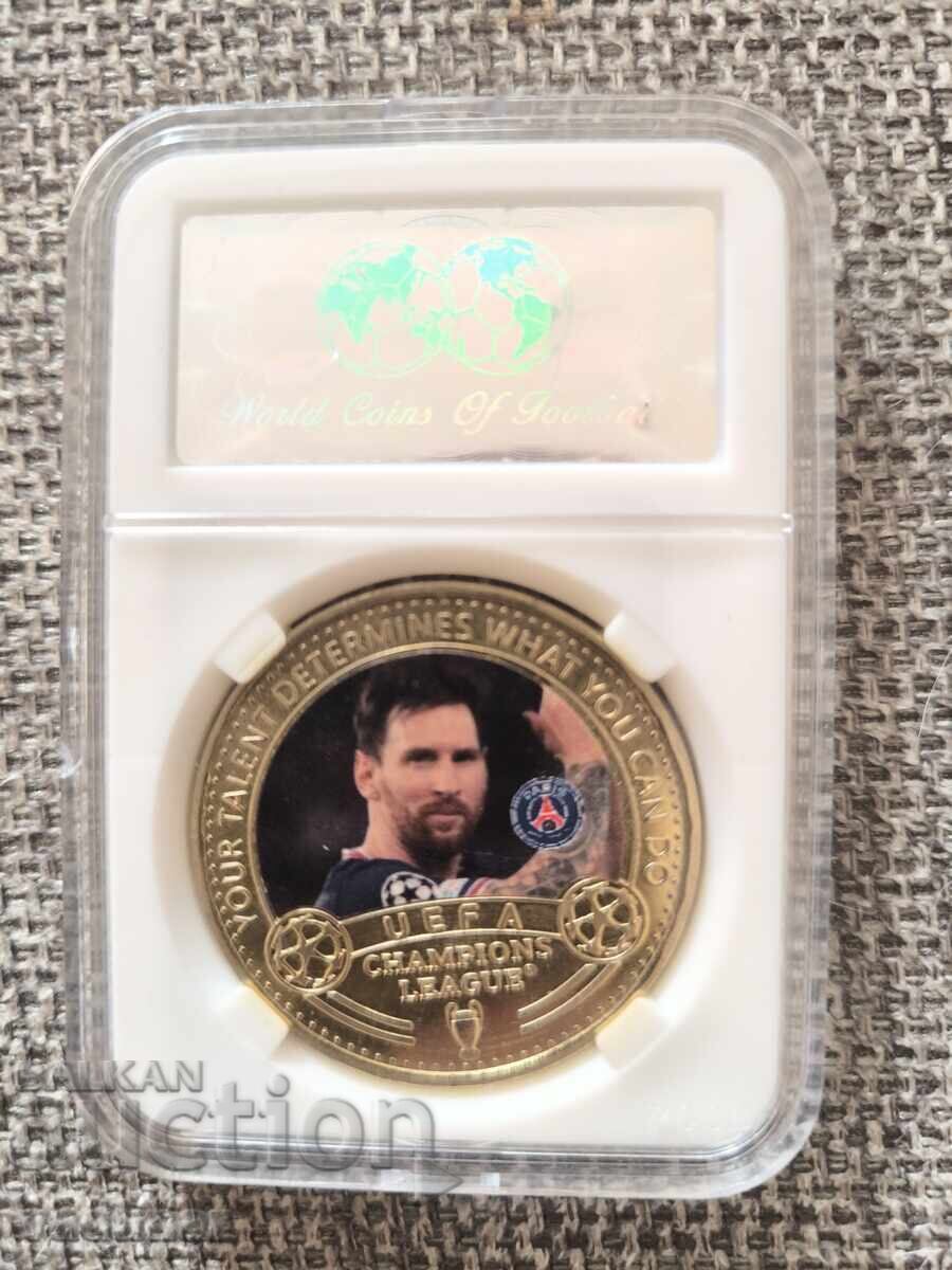 COIN PLAQUE LIONEL MESSI