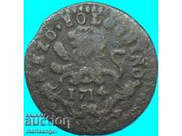 Мецо болонино 1714 Ватикан Климент XI (1700-1721) 28mm Лъв
