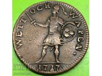 Sweden 1 Daler 1717 Charles XII Copper