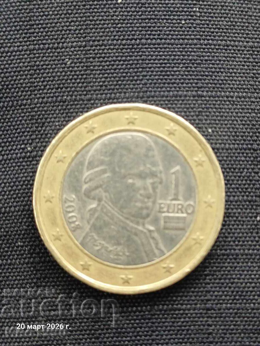 Monedă de 1 euro cu preț € 100.00 | 195.58 BGN