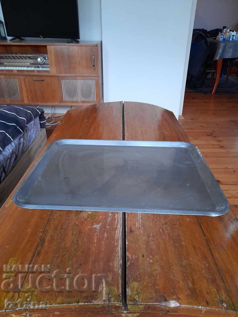 Стар неръждаем поднос,табла за сервиране