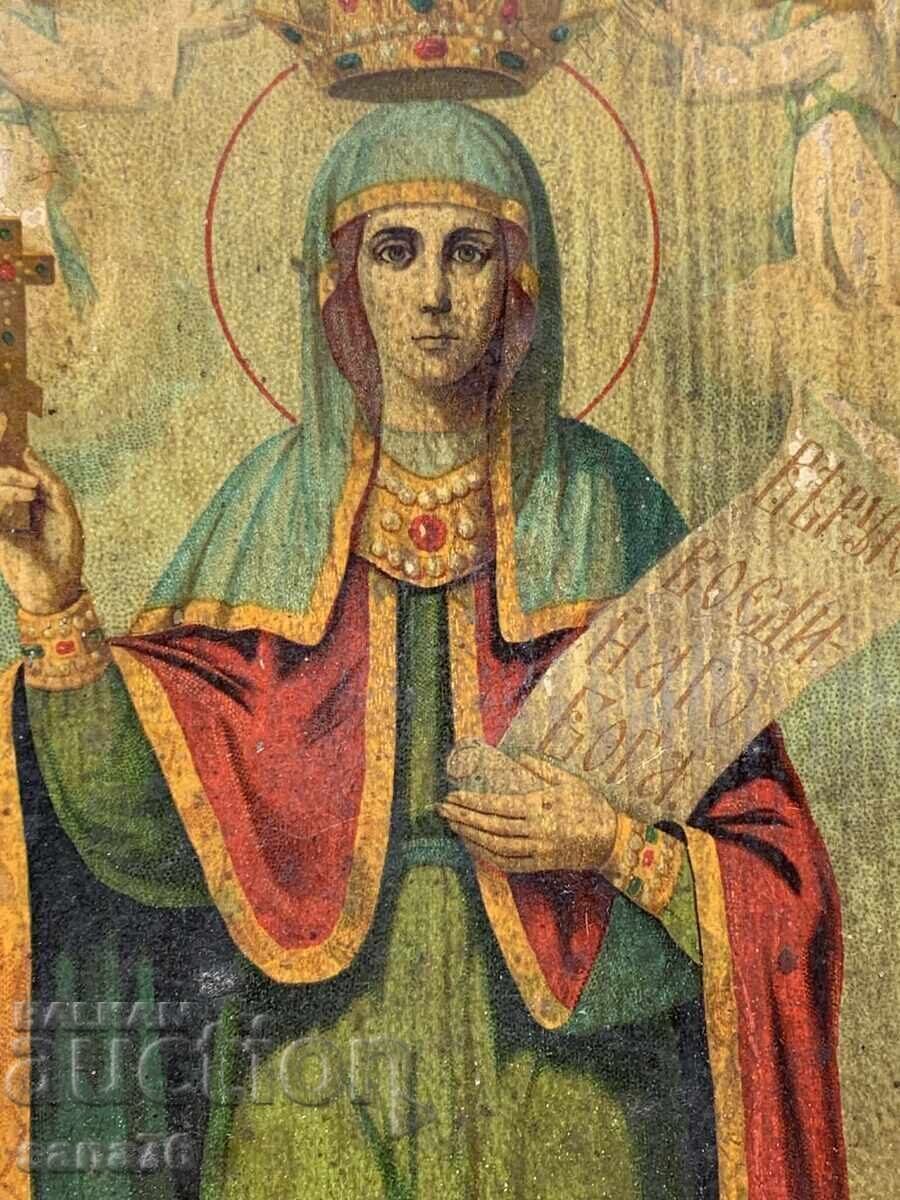 Veche icoană bulgărească - Sf. Parascheva (23,50-28 cm) - 7