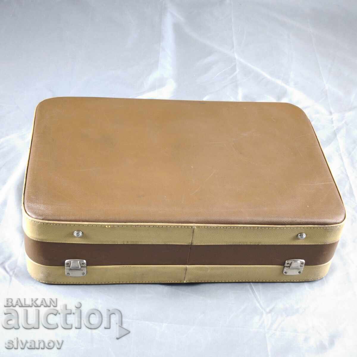 Star large suitcase brown vinyl social suitcase #6369 - 5