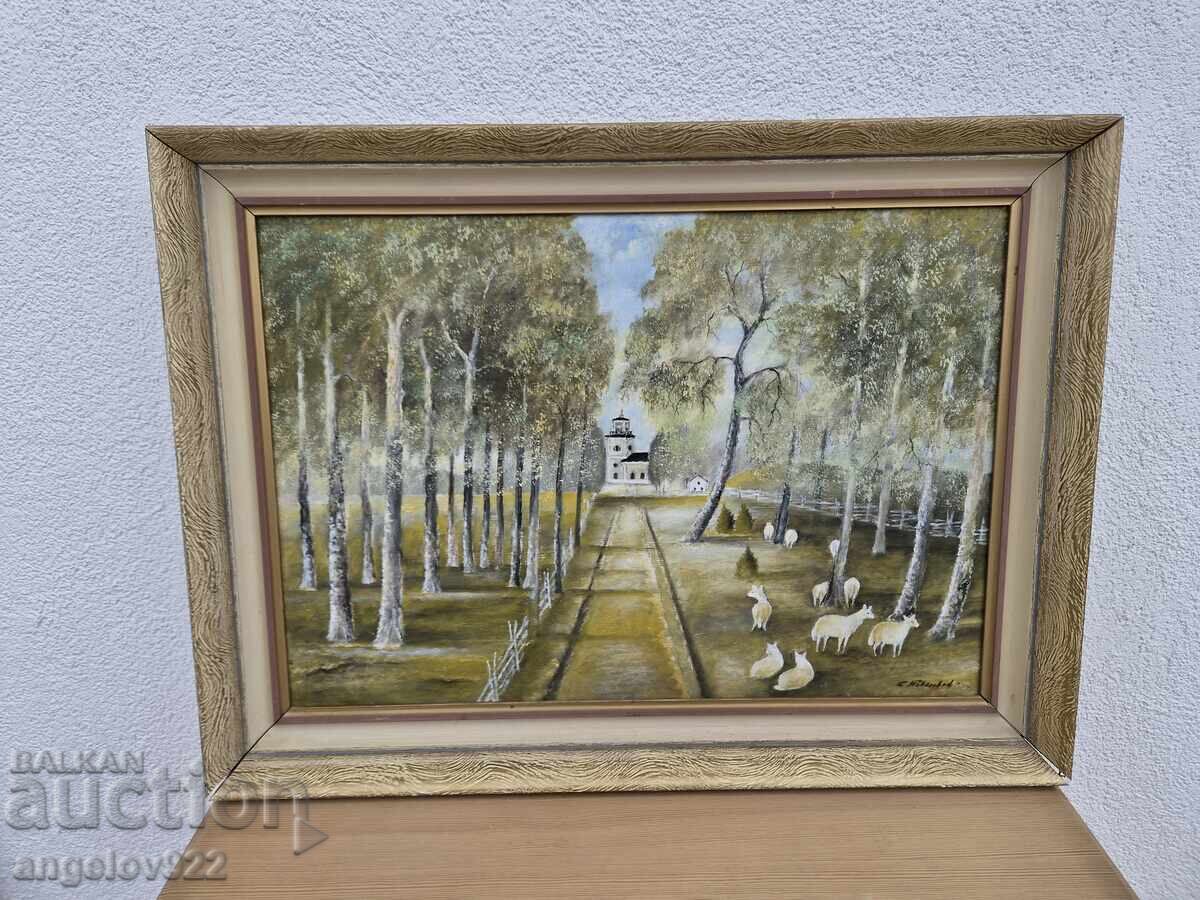 Pictura in ulei originala pe phaser!!!