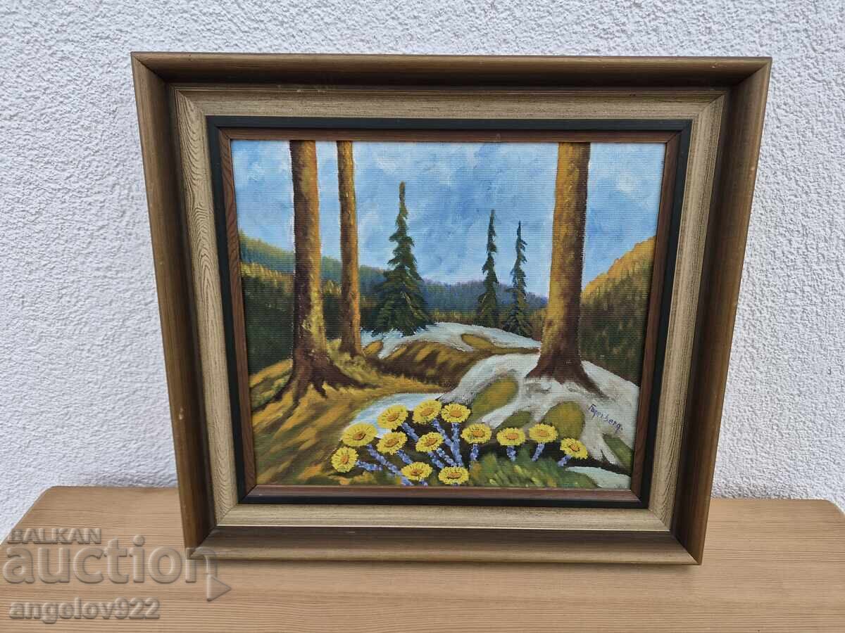 Авторска картина с маслени бои върху фазер!!! с цена € 0.01 | 0.02 лв.