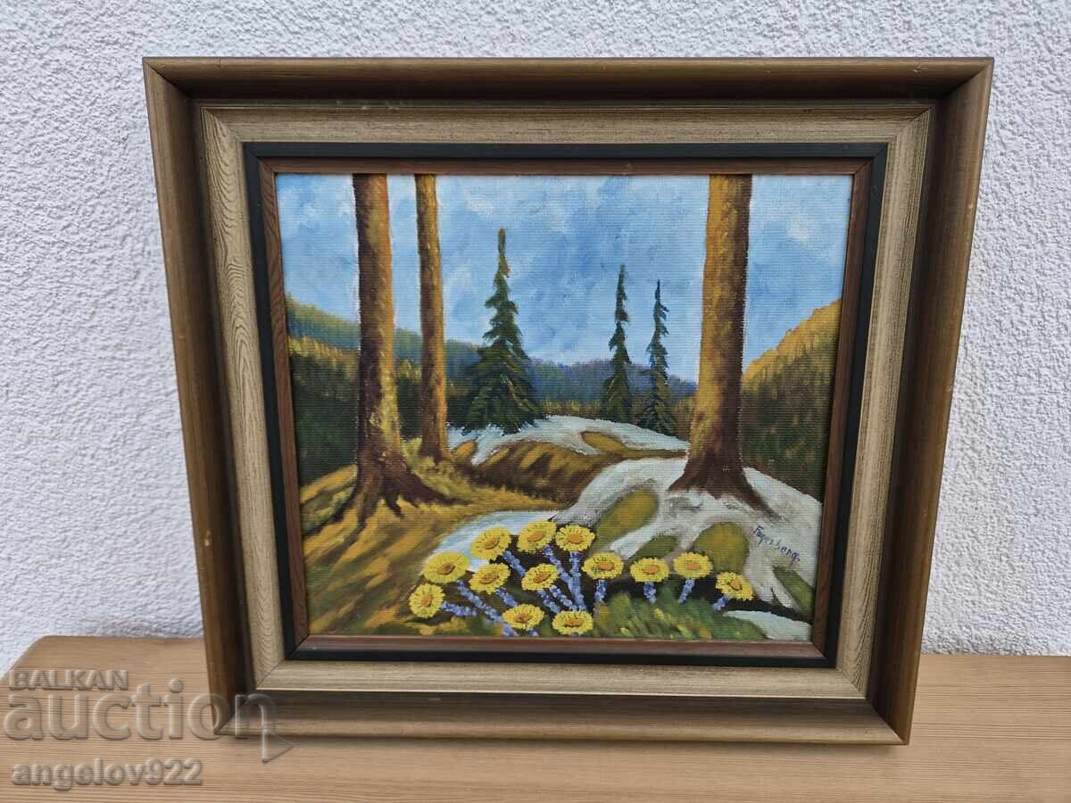 Аукцион Авторска картина с маслени бои върху фазер!!!